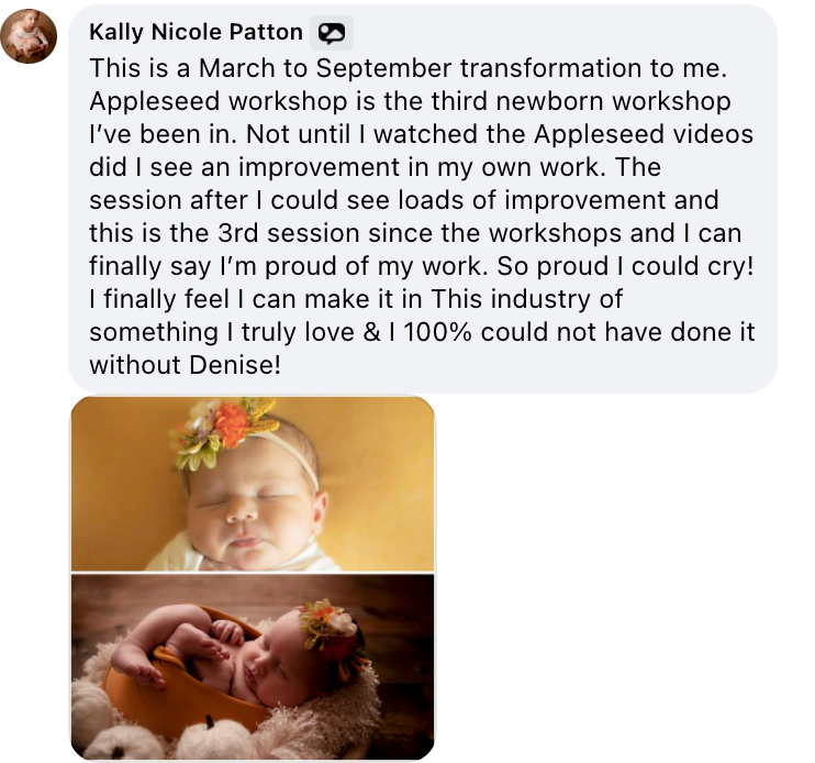 Appleseed Photography Online Newborn Workshop/Education