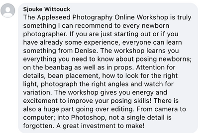 Appleseed Photography Online Newborn Workshop